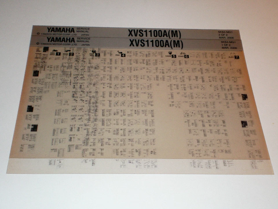 Manual De Taller Microfich Yamaha XVS 1100 A Fecha 03/2000 - Imagen 1 de 1