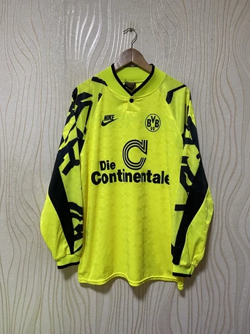 BORUSSIA DORTMUND 1991 1992 HOME SHIRT JERSEY LONG SLEEVE NIKE sz XL MEN VINTAGE Cover