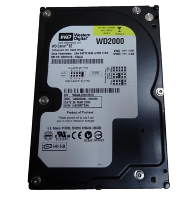 200GB IDE WESTERN DIGITAL WD2000JB-00GVA0 S/N: WCAL82312010 3,5" #FP4195 - Bild 1 von 3