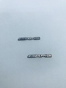 2 Logo AMG Autocollant Volant Ou Haut-parleur 3D 3.5cm X 0.4cm - Foto 1 di 4