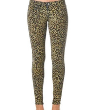 Cult of Individuality Leopard Animal Print Reversible Skinny Jeans NWT Size 26
