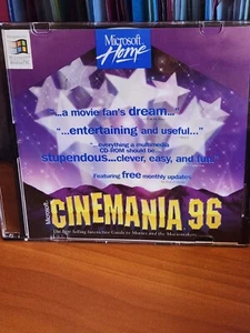 Microsoft Cinemania '96 PC CD-ROM Windows 95 with cover sheet - Picture 1 of 2
