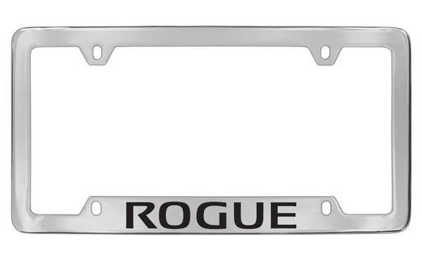Nissan Rogue Chrome Plated Brass Metal License Plate Frame Holder Tag - Image 1 of 1