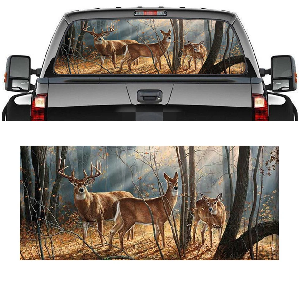 Графическая наклейка на заднее окно пикапа внедорожника автомобиля оттенок наклейка олень животные - Изображение 1 из 4