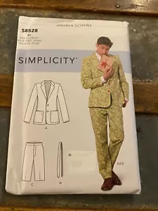 New SIMPLICITY Men's Costume Suit Sewing Pattern US 44 - 52 S8528 - Picture 1 of 2