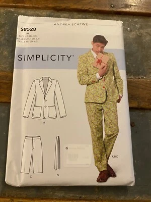 New SIMPLICITY Men's Costume Suit Sewing Pattern US 44 - 52 S8528 - Image 1 of 2