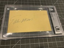 1951-52 WILLIE MAYS NEW YORK GIANTS SIGNED 3X5 CUT AUTO BECKETT ROOKIE ERA ML 