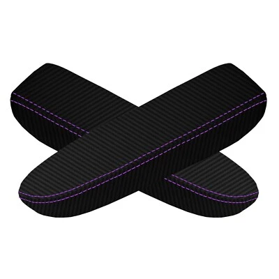 Se adapta a 03-07 Lexus GX 470 reposabrazos de fibra de carbono cubierta de panel de puerta puntada púrpura Foto 1 de 4