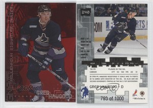 1999-00 ITG Be A Player Millennium Signature Series Ruby /1000 Greg Hawgood #240