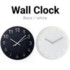 Wall Clock Round Analogue Home Decor Modern Bedroom Kitchen Office Clocks