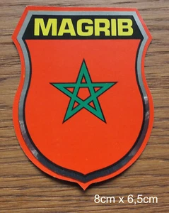 Old Sticker Decal Morocco Magrib Coat of Arms Flag 70s - 80s - Picture 1 of 1