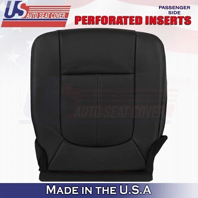 Cubierta de asiento de cuero inferior de pasajero platino negra para Ford F250 F350 2013 a 2016 Foto 1 de 4