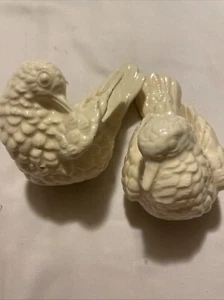 Vintage Santini Doves/Love Birds White Sculptures Made In Italy M17 - Picture 1 of 6