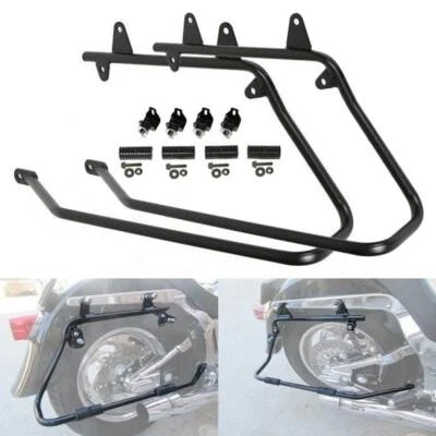 Hard Saddlebag Saddle bag Conversion Brackets Fit For Harley Softail w/ Hardware - Image 1 of 4