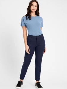 BANANA REPUBLIC WOMENS SLOAN CURVY MIDRISE SKINNY BLACK PANTS FALL19 S/493120 - Picture 1 of 3