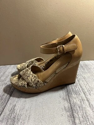 Zapatos para mujer Cole Haan Air sandalias cruzadas de cuña piel de serpiente talla 7,5B Foto 1 de 4