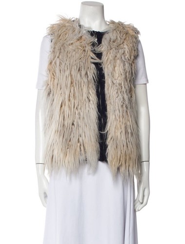 Chanel Shearling lana pelliccia gilet giacca cappotto FW10 Karl Lagerfled M Medium US 6