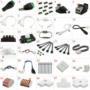 Solderless LED Strip Connector JOINER Adapter Cable Clip for 5050 5630 led strip - Imagen 1 de 41