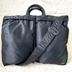 Yoshida PORTER Tanker 2Way Briefcase L Sage Shoulder Bag  black - Picture 1 of 11