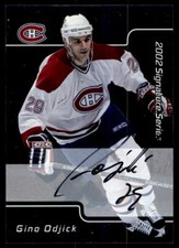 2001-02 BE A PLAYER SIGNATURE SERIES AUTOGRAPHS GINO ODJICK AUTO MONTREAL
