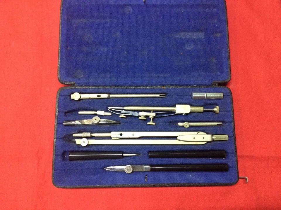 GERMAN ORIGINAL RICHTER PRECISION COMPASS DRAFTING TOOLS COMPASSES PVA PROFESSI - Image 1 of 4