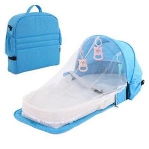 Portable Newborn Infant Baby Bed Bassinet Foldable Baby Travel Cot Crib Bed UK - Picture 1 of 17