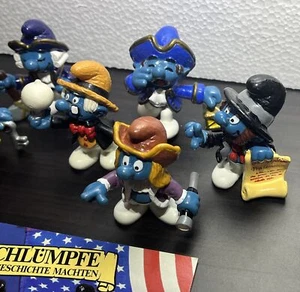 COMPLETE HISTORY SMURFS HISTORICAL FIGURE HISTORIC SCHLUMPFE SET MASONIC LEADERS - Bild 1 von 16