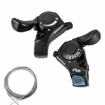 Shimano SL-TX30 3/6/7/18/ 21 Speed MTB Mountain Bike Thumb Gear Shift Lever Set - Image 1 of 4