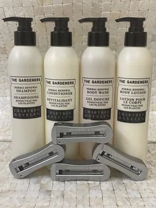 Crabtree & Evelyn Gardeners Shampoo Conditioner Body Wash Body Lotion 4 Brackets - Picture 1 of 11