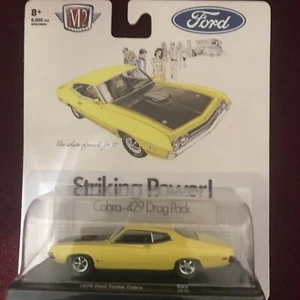 M2 Machines 1970 Ford Torino Cobra Striking Power R69 auto pressofusa giallo/nero - Foto 1 di 3