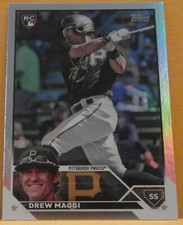 2023 Topps Update Drew Maggi Rainbow Foil Rookie Card Pittsburgh Pirates #US26