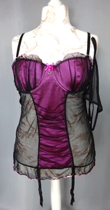 Coquette XXL Nightgown And Garter Belt Set FR120 US/UK46 EU105 D - Picture 1 of 12