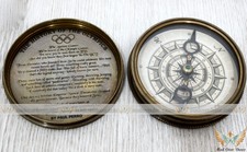 NAUTICAL COLLECTIBLE SOLID BRASS BERLIN 1936 DIRECTIONAL MAGNETIC POEM COMPASS 