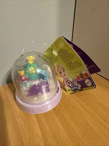 New Mattel Polly Pocket Christmas Snow Globe Snowmobile Ornament Mini Playset - Picture 1 of 4