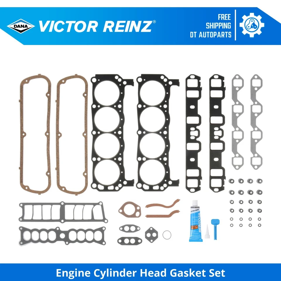 For 1986-1990 Lincoln Mark VII Engine Cylinder Head Gasket Set Victor Reinz 1987 - Image 1 of 1