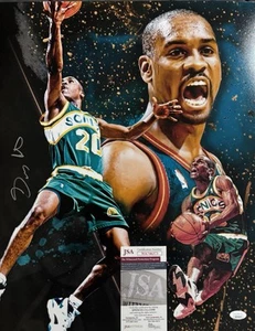 Gary Payton Signed 16x20 photo JSA coa witness proof Supersonics HOF - Picture 1 of 1