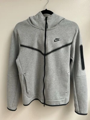 Nike Sportswear Tech Fleece Windrunner full-zip hoodie in dark and black Size S - Image 1 of 4