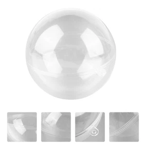 5 Pezzi Natale Plastica Trasparente Riempibile Ornamenti Palline da Appendere Ornamenti (10cm) - Foto 1 di 12