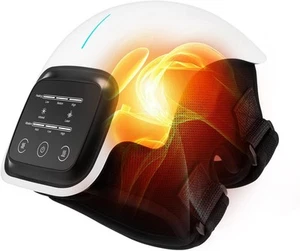 Knee Massager with Infrared Heated and Vibration, Large LED White, Black - Picture 1 of 7