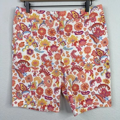 Pantalones Cortos Talbots Para Mujer 10 Pequeños Floral Perfecto 9.5" Bermudas Vacaciones Golf Foto 1 de 4