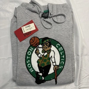 Ultra Game NBA Boston Celtics Gray Pullover Fleece Hoodie Chenille Logo Medium - Picture 1 of 15