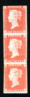 QV MINT 1D RED STRIP FULL GUM COUPLE OF CREASES.