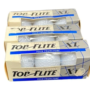 Spalding Professional Golf Box of 3 Golf Balls - TOP FLITE XL Tour Trajectory- 3 - Picture 1 of 6