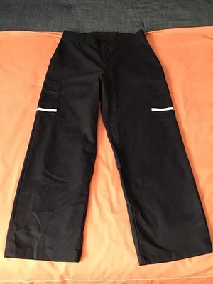 FED EX BY STAN HERMAN REFLECTIVE CAGO PANTS MEN-34R x 30 NAVY New No Tags - Image 1 of 4