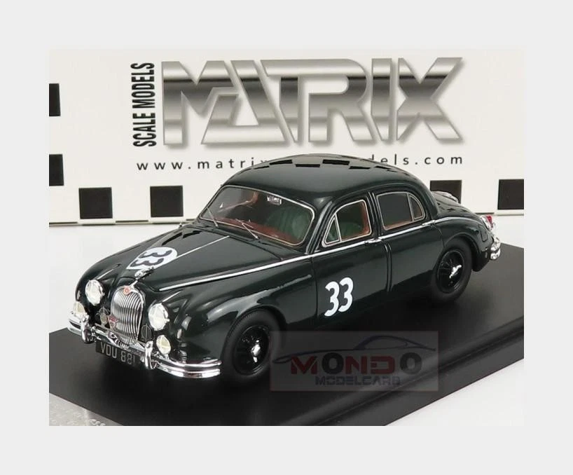 1:43 MATRIX Jaguar Mkii 3.4 Litre #33 Winner Silverstone Trop. 1958 MXR41001-031 - Immagine 1 di 2