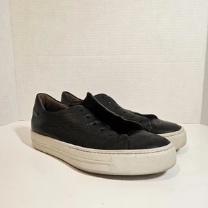 Paul Green NEWPORT Sneaker Black Super Soft LEATHER LACE UP (No Laces) - Picture 1 of 16
