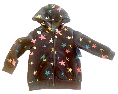 ROOKIE DOKIE Bebé Niña 6M Gris Jaspeado Estrella Polar Capucha Cremallera Chaqueta Sudadera Nueva con Etiquetas Foto 1 de 4