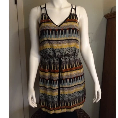 City Triangles Babydoll Dress - Animal Geometric Print - Small - Festival Boho  - Image 1 of 4