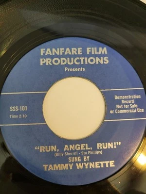 45 TAMMY WYNETTE Fanfare Film 101 Run Angel Run VG++ COUNTRY Foto 1 de 2