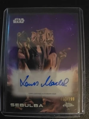 2025 topps chrome star wars autograph card - Image 1 of 2